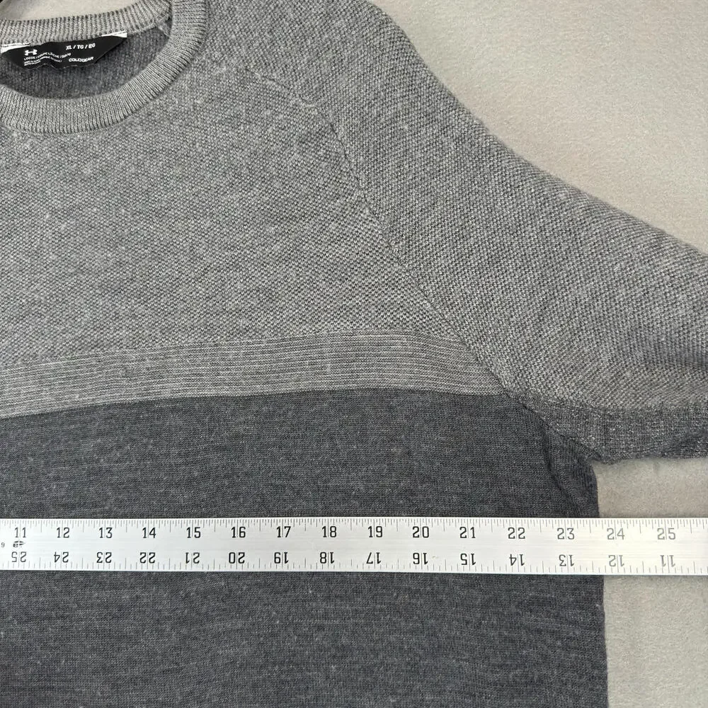 Under Armour‎ Men's Loose Cold Gear Crew Neck Sweater XL Grey